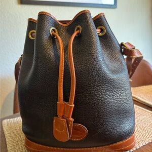 Vintage Dooney & Bourke Black and Brown Satchel